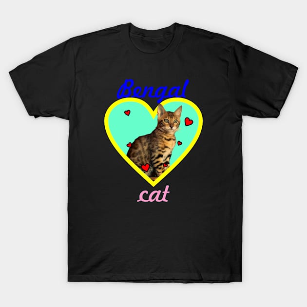 Bengal cat T-Shirt by Carolina Cabreira